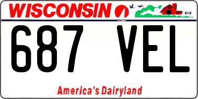 WI license plate 687VEL
