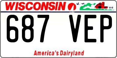 WI license plate 687VEP