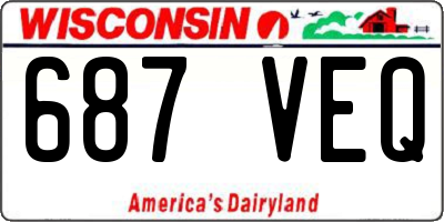 WI license plate 687VEQ
