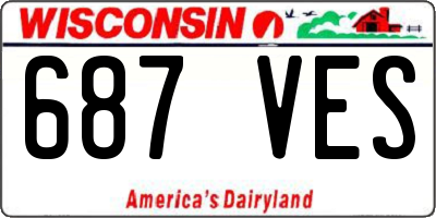 WI license plate 687VES