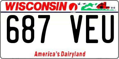 WI license plate 687VEU