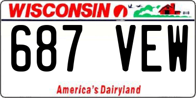 WI license plate 687VEW