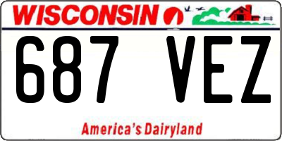 WI license plate 687VEZ