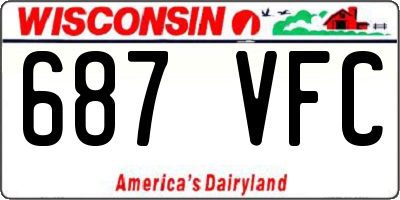 WI license plate 687VFC