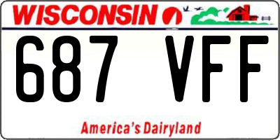 WI license plate 687VFF