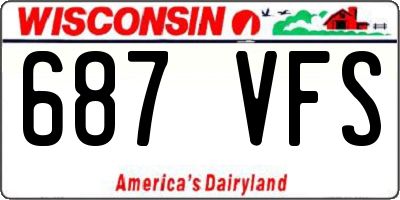 WI license plate 687VFS