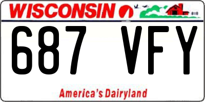 WI license plate 687VFY