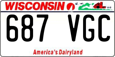 WI license plate 687VGC