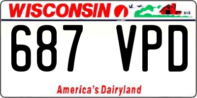 WI license plate 687VPD
