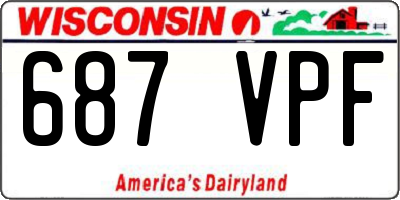 WI license plate 687VPF
