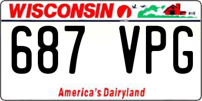 WI license plate 687VPG