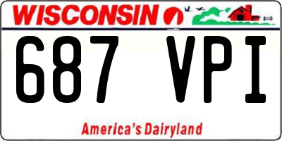 WI license plate 687VPI