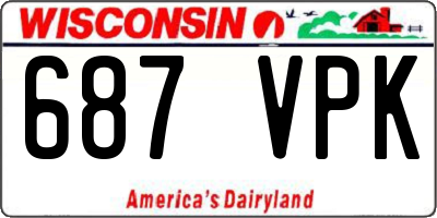 WI license plate 687VPK