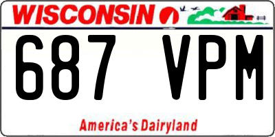 WI license plate 687VPM