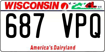 WI license plate 687VPQ