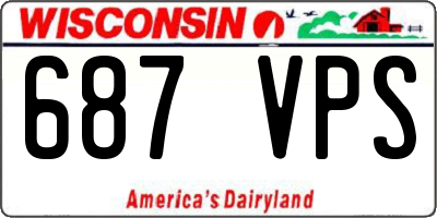 WI license plate 687VPS