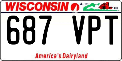 WI license plate 687VPT