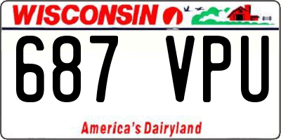 WI license plate 687VPU