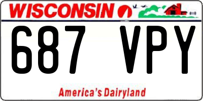 WI license plate 687VPY