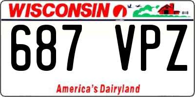 WI license plate 687VPZ