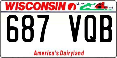 WI license plate 687VQB