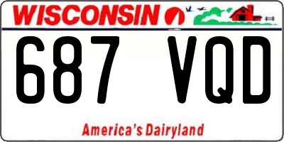 WI license plate 687VQD