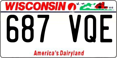 WI license plate 687VQE