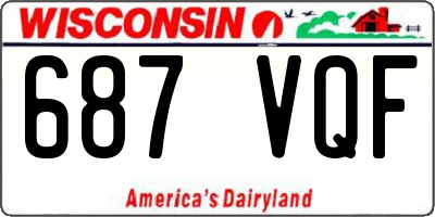WI license plate 687VQF