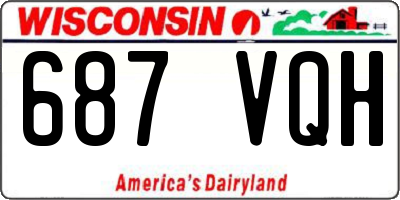 WI license plate 687VQH