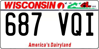 WI license plate 687VQI