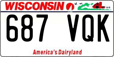 WI license plate 687VQK