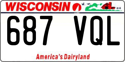 WI license plate 687VQL