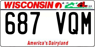 WI license plate 687VQM
