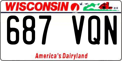 WI license plate 687VQN