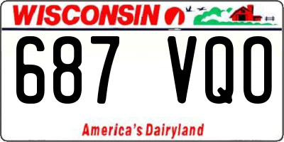 WI license plate 687VQO