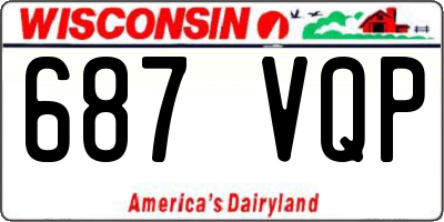 WI license plate 687VQP