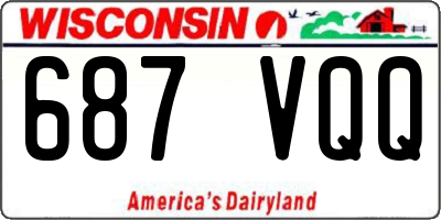 WI license plate 687VQQ