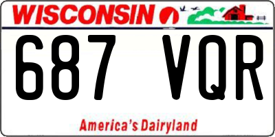 WI license plate 687VQR