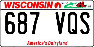 WI license plate 687VQS