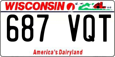 WI license plate 687VQT