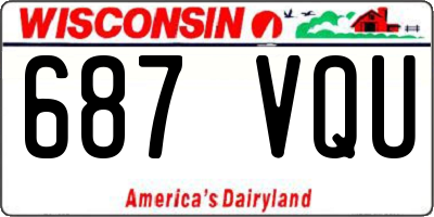 WI license plate 687VQU