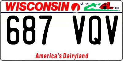 WI license plate 687VQV