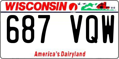 WI license plate 687VQW