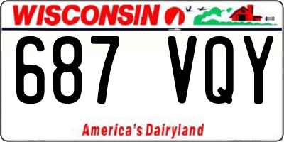 WI license plate 687VQY