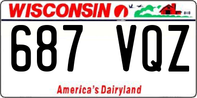 WI license plate 687VQZ