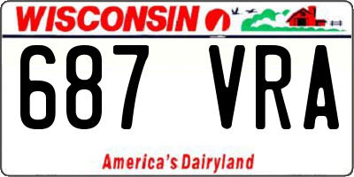 WI license plate 687VRA