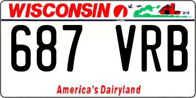WI license plate 687VRB