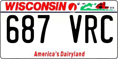 WI license plate 687VRC