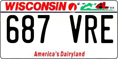 WI license plate 687VRE