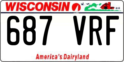 WI license plate 687VRF